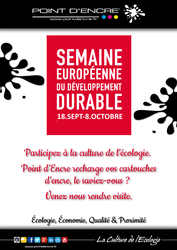 POINT D’ENCRE participe a la Semaine Européenne du Développement Durable du 17 Septembre au 8 Octobre 2022