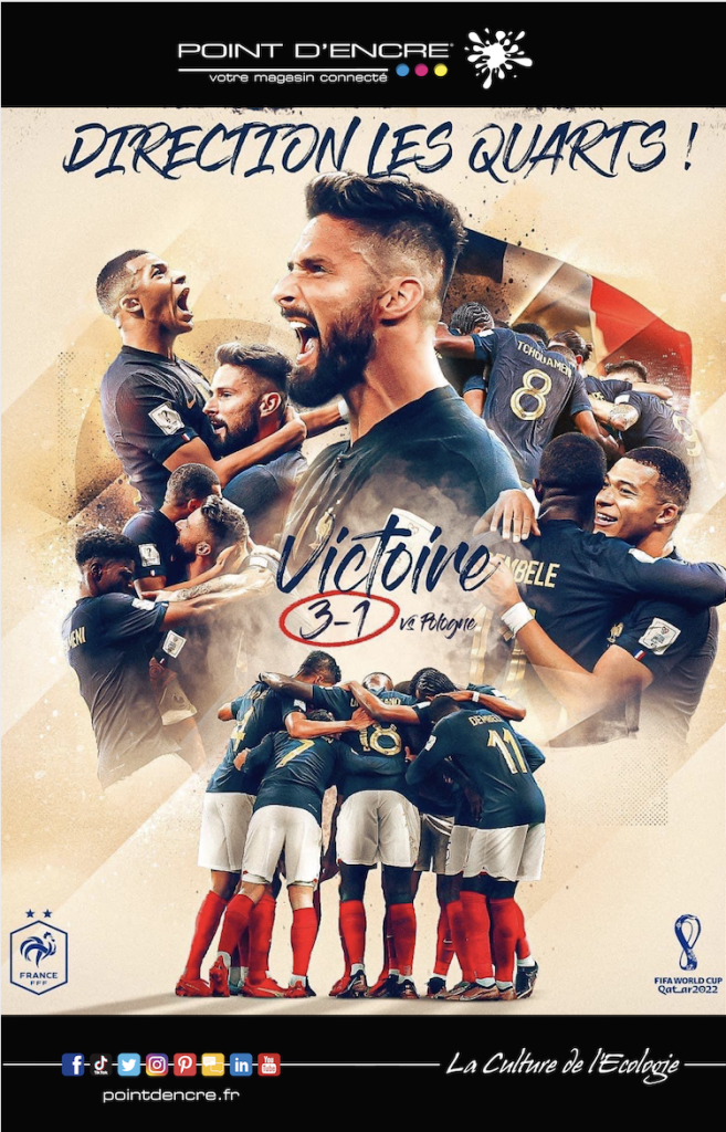 3 - 1 POINT D’ENCRE, supporter de l’équipe de France !!!