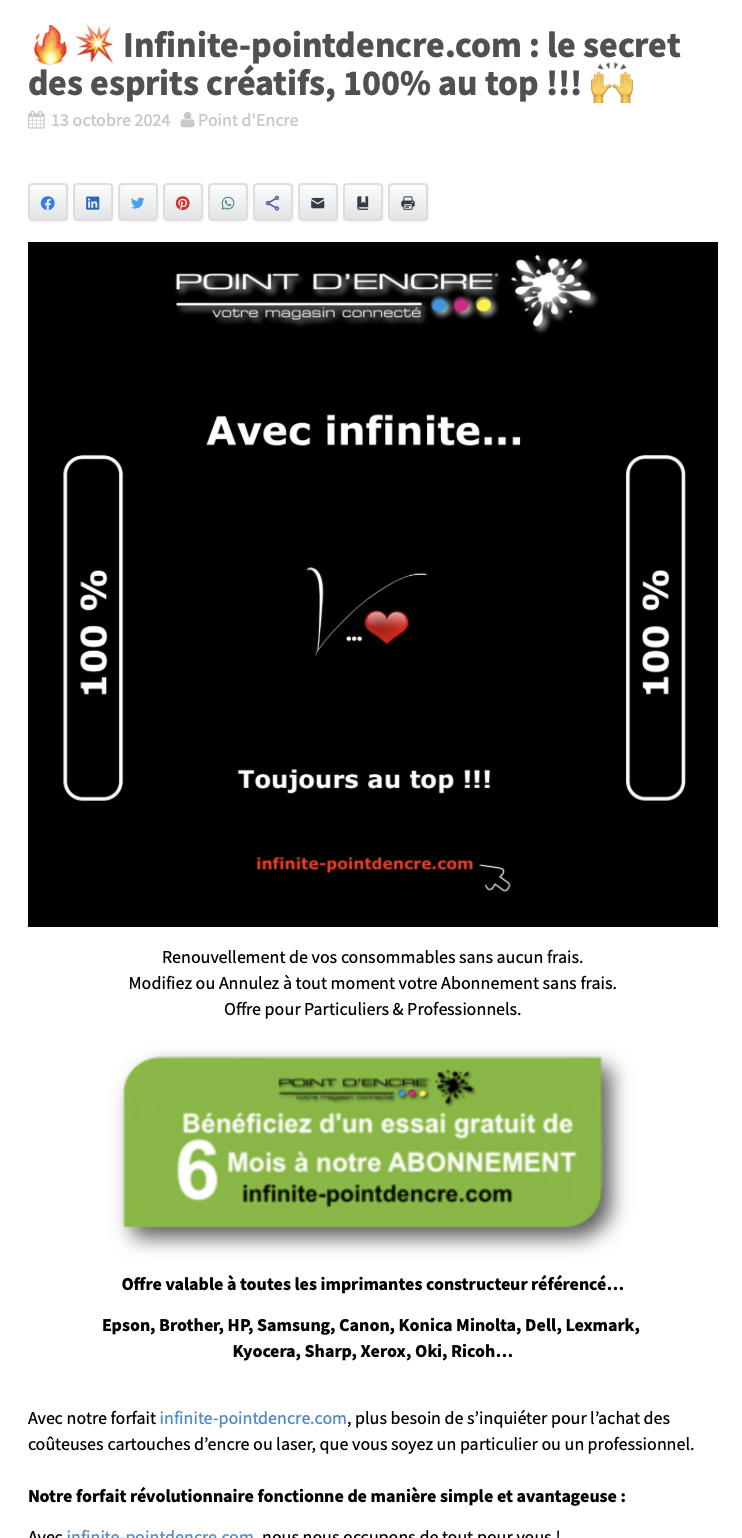 🔥💥 Infinite-pointdencre.com : le secret des esprits créatifs, 100% au top !!! 🙌