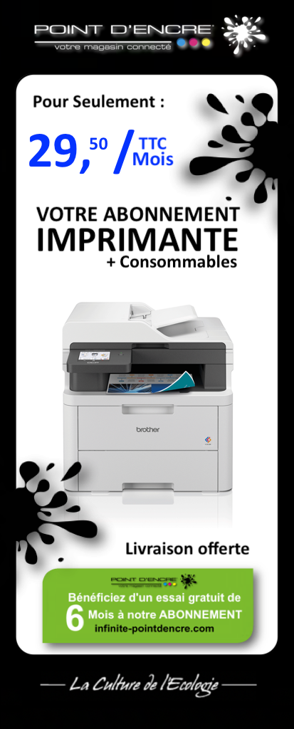 Abonne-toi à l’imprimante Brother DCP-L3560CDW Abonnement Imprimante + Consommables…