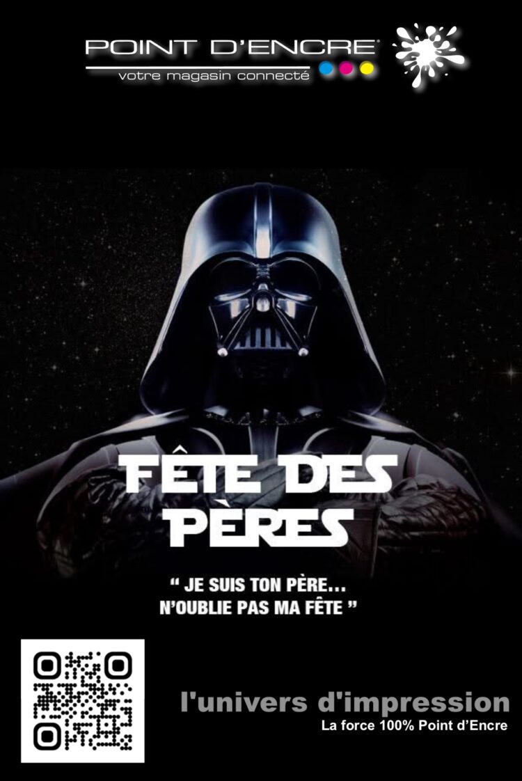 Fêtes des pères, l'univers d'impression la force 100% POINT D'ENCRE #CadeauxPersonnalisés #DarkVador #PointDencre #ImpressionÉcologique #ÉconomieDurable #ImpressionPersonnalisée #CadeauPourPapa #StarWars #HérosDuQuotidien #FêteDesPères2023 #Créativité #PlanèteVerte #Écologie #Proximité #ImpressionEnLigne #MadeInLocal #IdéesDeCadeaux