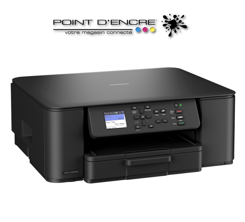 DCP-J1310DW Imprimante jet d'encre multifonction 3-en-1 compacte sans fil. Eligible à notre ABONNEMENT infinite POINT D'ENCRE #ImprimanteBrother #DCPJ1310W #PointDEncre #ImpressionDeQualité #TechnologieSansFil #GestionDesConsommables #AbonnementInfinite #ÉconomieDEncre #ImpressionIllimitée #Écologie #Impression #Rentrée2025 #Professionnels #Étudiants #Familles #InnovationImpression #Productivité #Économie #Créativité #HauteQualité #ImpressionSansStress