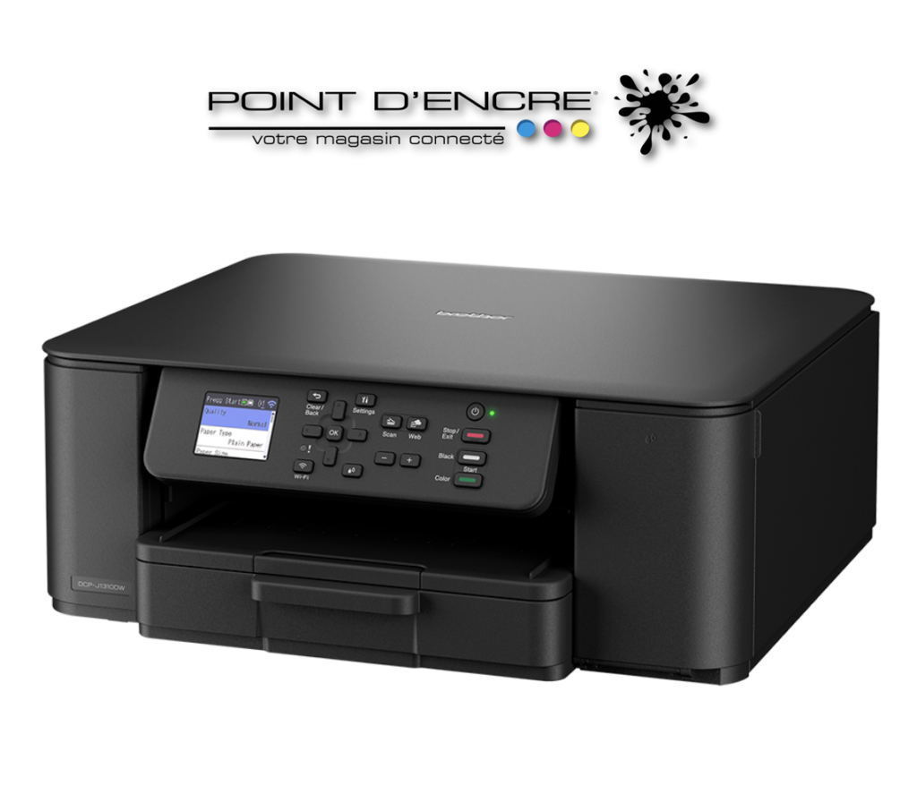 DCP-J1310DW Imprimante jet d'encre multifonction 3-en-1 compacte sans fil. Eligible à notre ABONNEMENT infinite POINT D'ENCRE #ImprimanteBrother #DCPJ1310W #PointDEncre #ImpressionDeQualité #TechnologieSansFil #GestionDesConsommables #AbonnementInfinite #ÉconomieDEncre #ImpressionIllimitée #Écologie #Impression #Rentrée2025 #Professionnels #Étudiants #Familles #InnovationImpression #Productivité #Économie #Créativité #HauteQualité #ImpressionSansStress