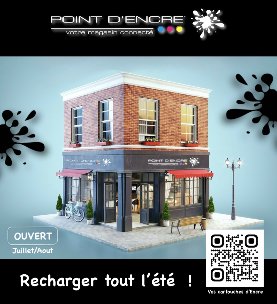 Faite recharger vos consommables de Cartouches d’encre et Toners efficacement cet été, du 1er juillet au 31 août, avec Point D’Encre ! ☀️🛒 #RechargeCartouches #Toners #Impression #Imprimantes #PointDencre #Qualité #Économie #Écologie #ServiceDeProximité #ClientsPrévoyants #ClientsPatients #ClientsUrgents #ClientHyperPrévoyant #ServiceInfinity #SatisfactionClient #Été #ÀVotreService #ImpressionResponsable #HP #Canon #Epson #Brother #Lexmark #Samsung #Dell #Ricoh #Xerox #Kyocera