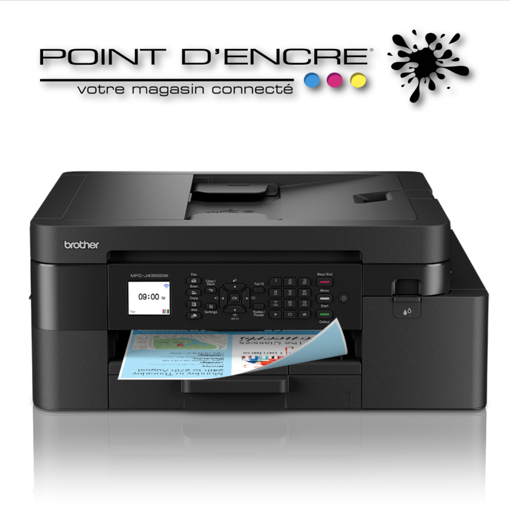 MFC-J4350DW Imprimante jet d'encre multifonction 4-en-1 sans fil. Eligible à notre ABONNEMENT infinite POINT D'ENCRE #Brother #Imprimantes #JetDEncre #PointDencre #Abonnement #InfinitePointDEncre #Écologie #ImpressionIllimitée #Bureau #Informatique #HauteTechnologie #Innovation #Consommables #RenouvellementInfini #Économies #GestionDImpression #Rentrée2025 #ImpressionDeQualité #TechnologieDurable