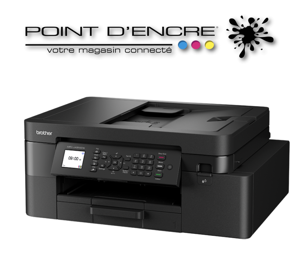 MFC-J4350DW Imprimante jet d'encre multifonction 4-en-1 sans fil. Eligible à notre ABONNEMENT infinite POINT D'ENCRE #Brother #Imprimantes #JetDEncre #PointDencre #Abonnement #InfinitePointDEncre #Écologie #ImpressionIllimitée #Bureau #Informatique #HauteTechnologie #Innovation #Consommables #RenouvellementInfini #Économies #GestionDImpression #Rentrée2025 #ImpressionDeQualité #TechnologieDurable