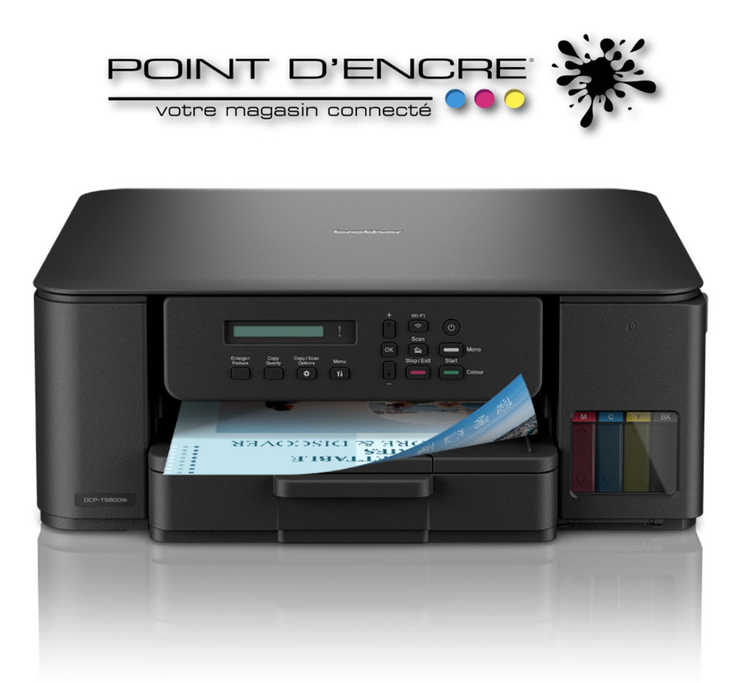POINT D'ENCRE Présente : DCP-T580DW imprimante multifonctions 3-en-1 compacte Tankbenefit à réservoir d'encre. #Brother #Imprimante #Multifonction #JetDEncre #Technologie #Bureau #BureauÀDomicile #MatérielDeBureau #Innovation #Performance #DCP580DW #Tankbenefit #RéservoirDEncre #ImpressionRectoVerso #WiFi #Connectivité #ÉconomieDEncre #ImpressionRapide #Compact #PetitsBureaux #TravailÀDomicile #Efficacité #GestionDuPapier #SolutionsImpression #BureauModerne #ImpressionPro #TechnologieModerne #ImpressionÉcologique #GainsDePlace #Productivité #ÉquipementsDeBureau #NouveauxProduits #BrotherFrance #ImpressionProfessionnelle #ImpressionDesDocuments #InnovationTechnologique