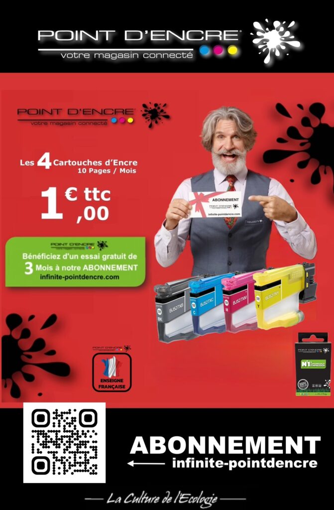 Découvrez l'Abonnement Pack de Cartouches LC527XL de Point d'Encre pour une Impression de Qualité 🚀#PointdEncre #LC527XL #PackCartouches #CartouchesNoir #CartouchesCouleur #LivraisonGratuite #Garantie3Ans #ImprimantesBrother #ImpressionDeQualité #GrandeCapacité #BrotherMFC #ImpressionFiable #Abonnement #10Pages #Economies #ImpressionCréative #ServiceClient #PrintSupplies #EcoResponsable