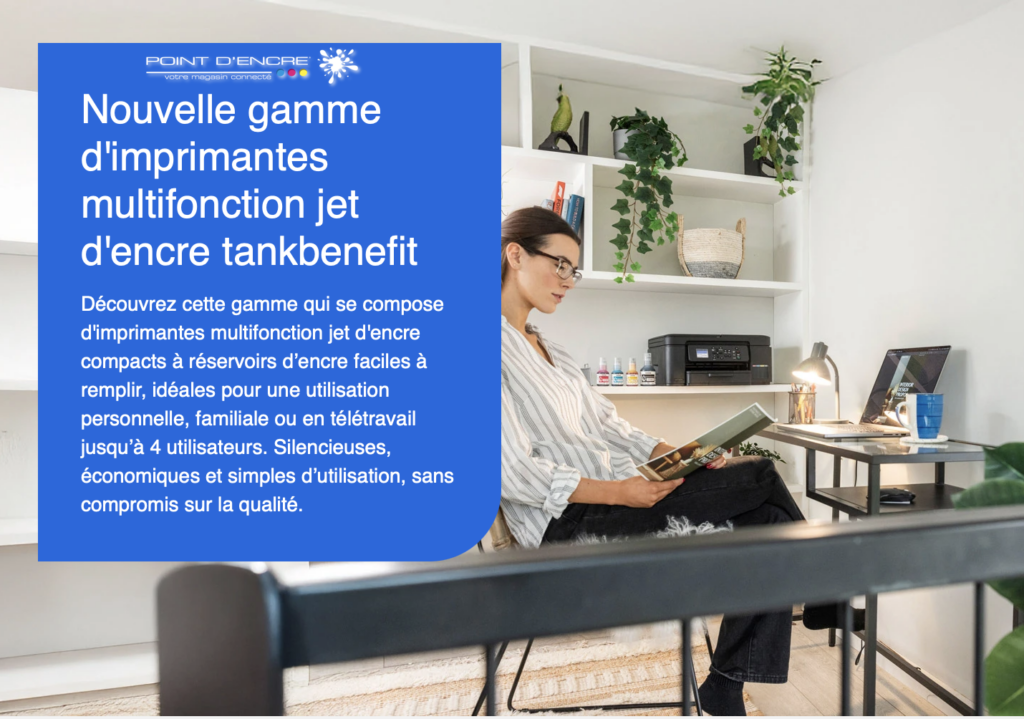 POINT D'ENCRE Présente : DCP-T580DW imprimante multifonctions 3-en-1 compacte Tankbenefit à réservoir d'encre. #Brother #Imprimante #Multifonction #JetDEncre #Technologie #Bureau #BureauÀDomicile #MatérielDeBureau #Innovation #Performance #DCP580DW #Tankbenefit #RéservoirDEncre #ImpressionRectoVerso #WiFi #Connectivité #ÉconomieDEncre #ImpressionRapide #Compact #PetitsBureaux #TravailÀDomicile #Efficacité #GestionDuPapier #SolutionsImpression #BureauModerne #ImpressionPro #TechnologieModerne #ImpressionÉcologique #GainsDePlace #Productivité #ÉquipementsDeBureau #NouveauxProduits #BrotherFrance #ImpressionProfessionnelle #ImpressionDesDocuments #InnovationTechnologique