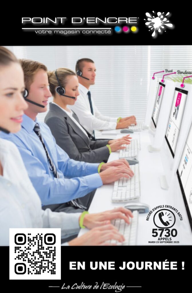Point D’encre franchit un cap historique : 5730 appels entrants en une journée ! 📞🎉 #PointDencre #RecordDappels #ServiceClient #Confiance #Fidélité #ConsommablesImpression #EngagementClient #Innovations #Echanges #Merci #FamillePointDencre