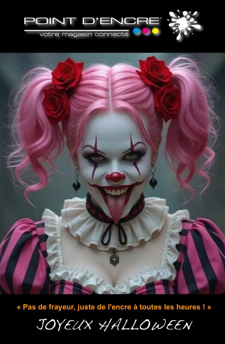 🎃Joyeux Halloween : Pas de Frayeur, Juste de l’Encre à Toute Heure avec Point D’Encre !🎃 #PointDencre #Halloween #EncreASouhaite #ImpressionContinues #Creativite #PasDeFrayeur #AmbianceFestive #ImpressionsEclatantes #CélébrationsHalloween #ServiceClient #Particuliers #Professionnels #Halloween2023 #ImpressionDeQualite #Innovation #Fun #EncreSurDemande